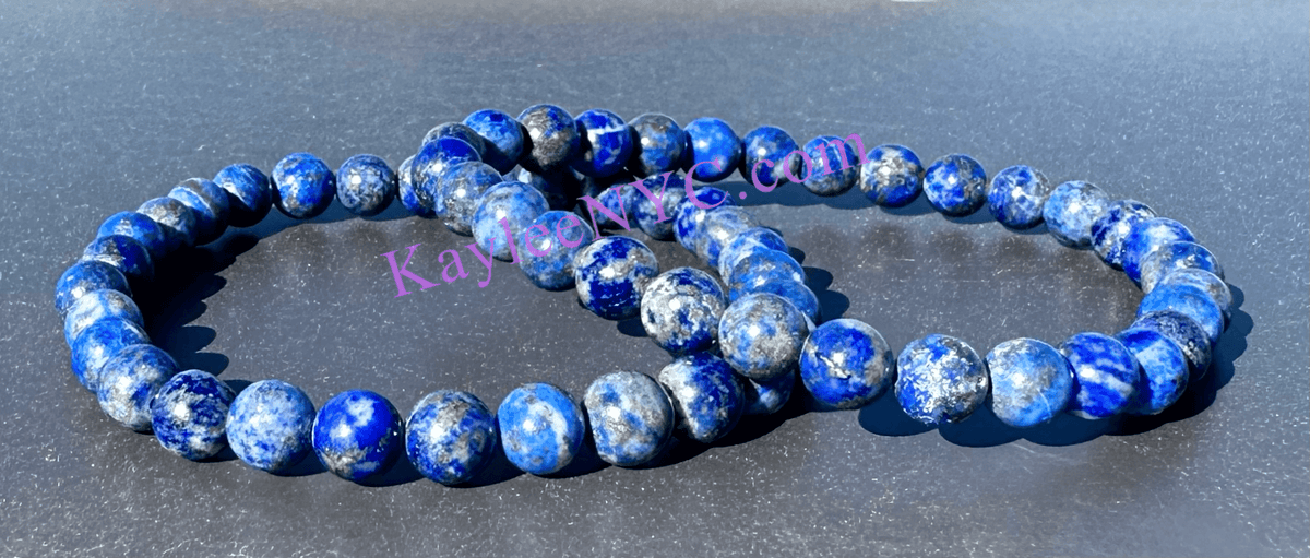 Natural Lapis Lazuli 6mm Crystal Healing Stretch Bracelet Crystals - Gothic & Alternative Gift - Haunted