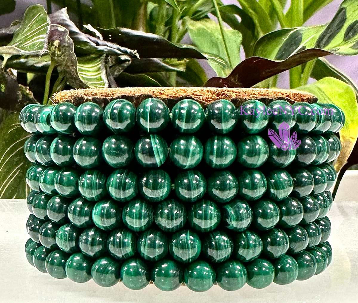 Natural Malachite 6mm Crystal Healing Stretch Bracelet, Gemstone Jewelry Crystals - Gothic & Alternative Gift - Haunted