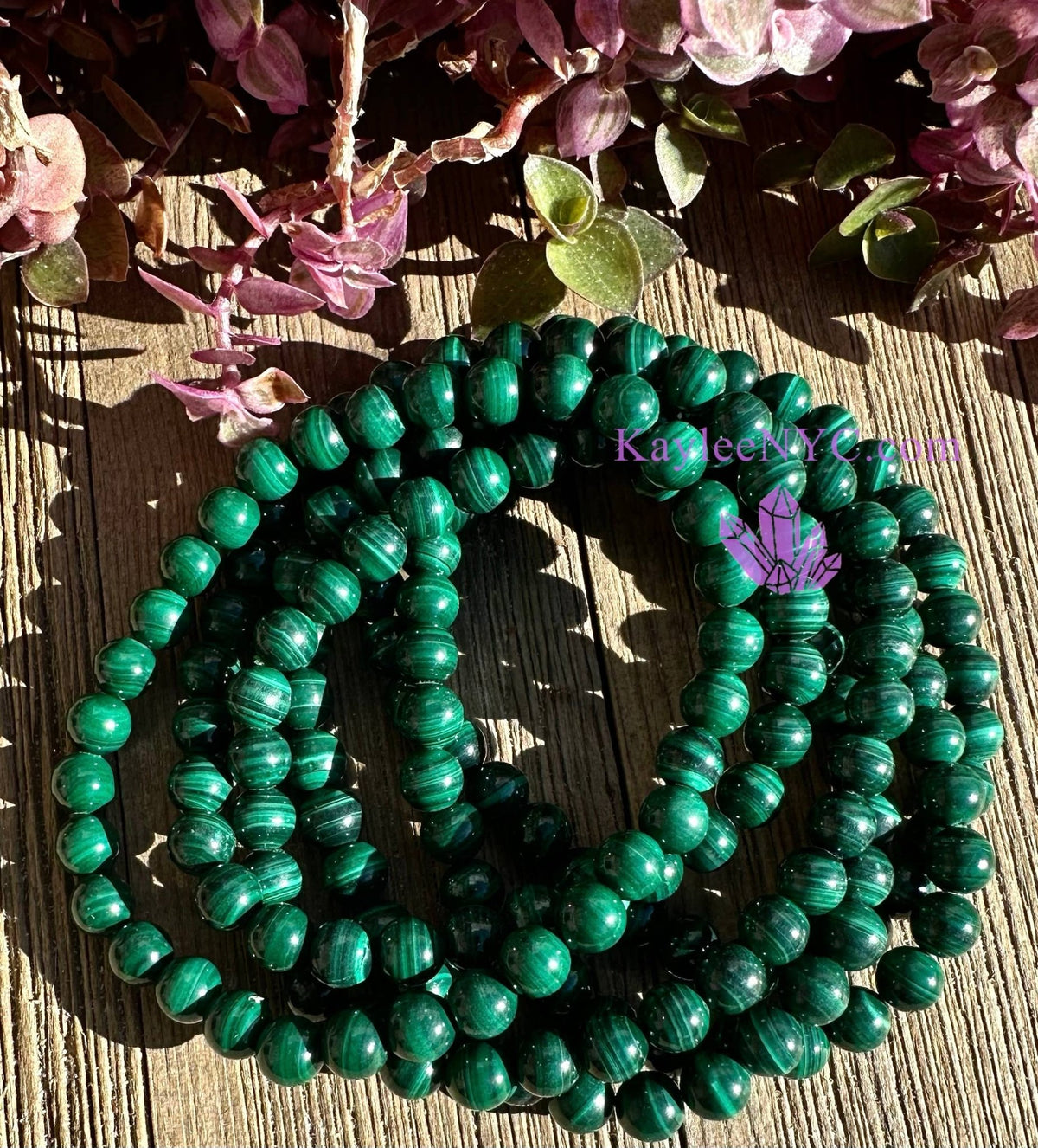 Natural Malachite 6mm Crystal Healing Stretch Bracelet, Gemstone Jewelry Crystals - Gothic & Alternative Gift - Haunted
