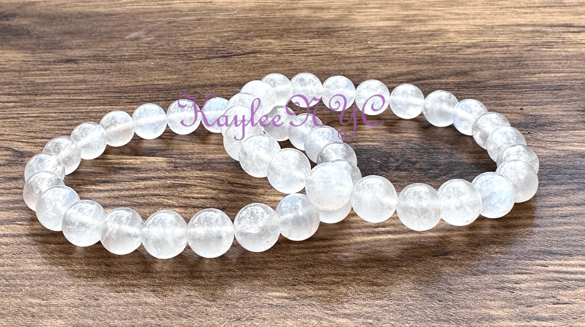 Natural Moonstone 8mm Crystal Healing Stretch Bracelet Crystals - Gothic & Alternative Gift - Haunted