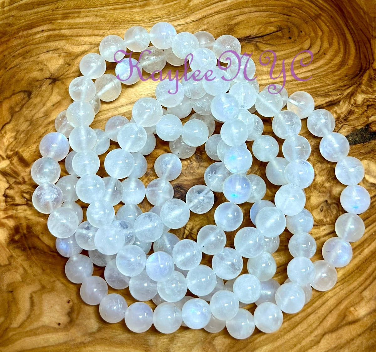 Natural Moonstone 8mm Crystal Healing Stretch Bracelet Crystals - Gothic & Alternative Gift - Haunted