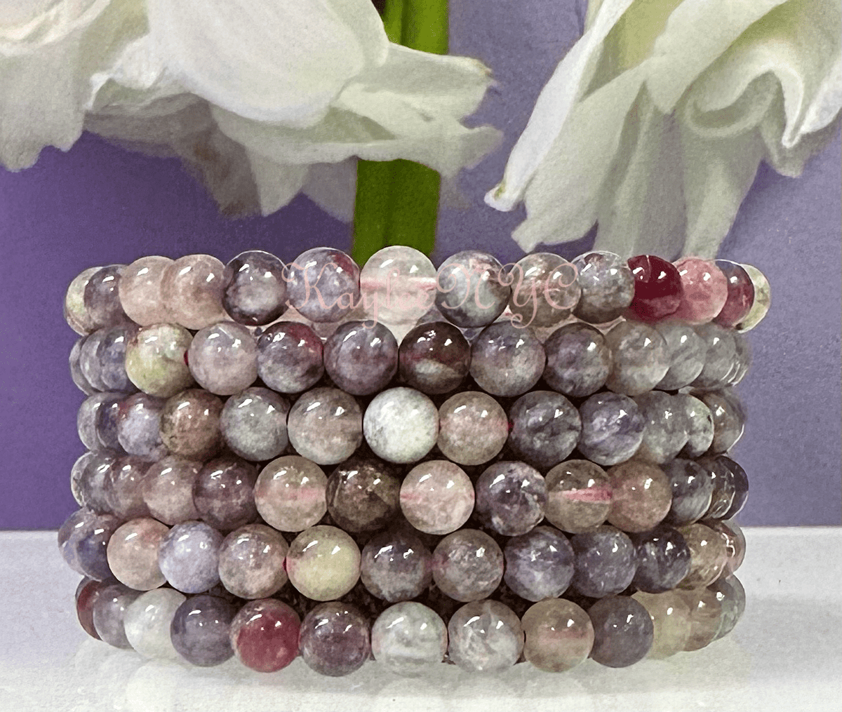 Natural Unicorn Stone 6mm Crystal Healing Stretch Bracelet Crystals - Gothic & Alternative Gift - Haunted