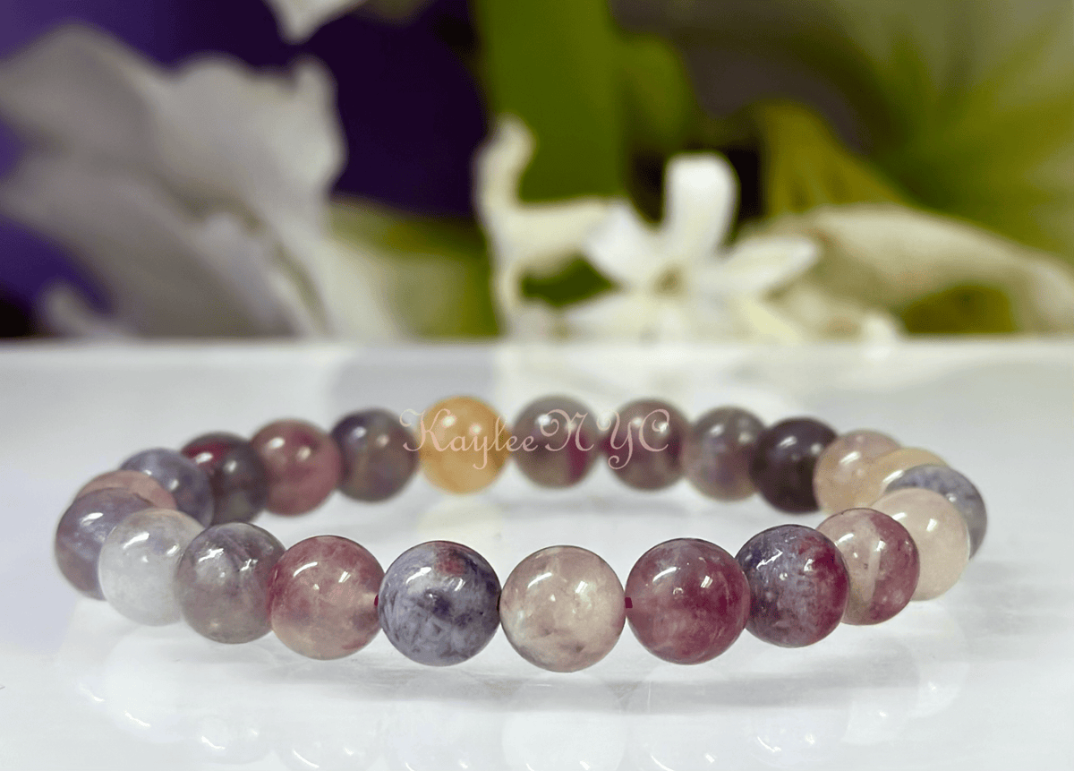 Natural Unicorn Stone 8mm Crystal Healing Stretch Bracelet Crystals - Gothic & Alternative Gift - Haunted