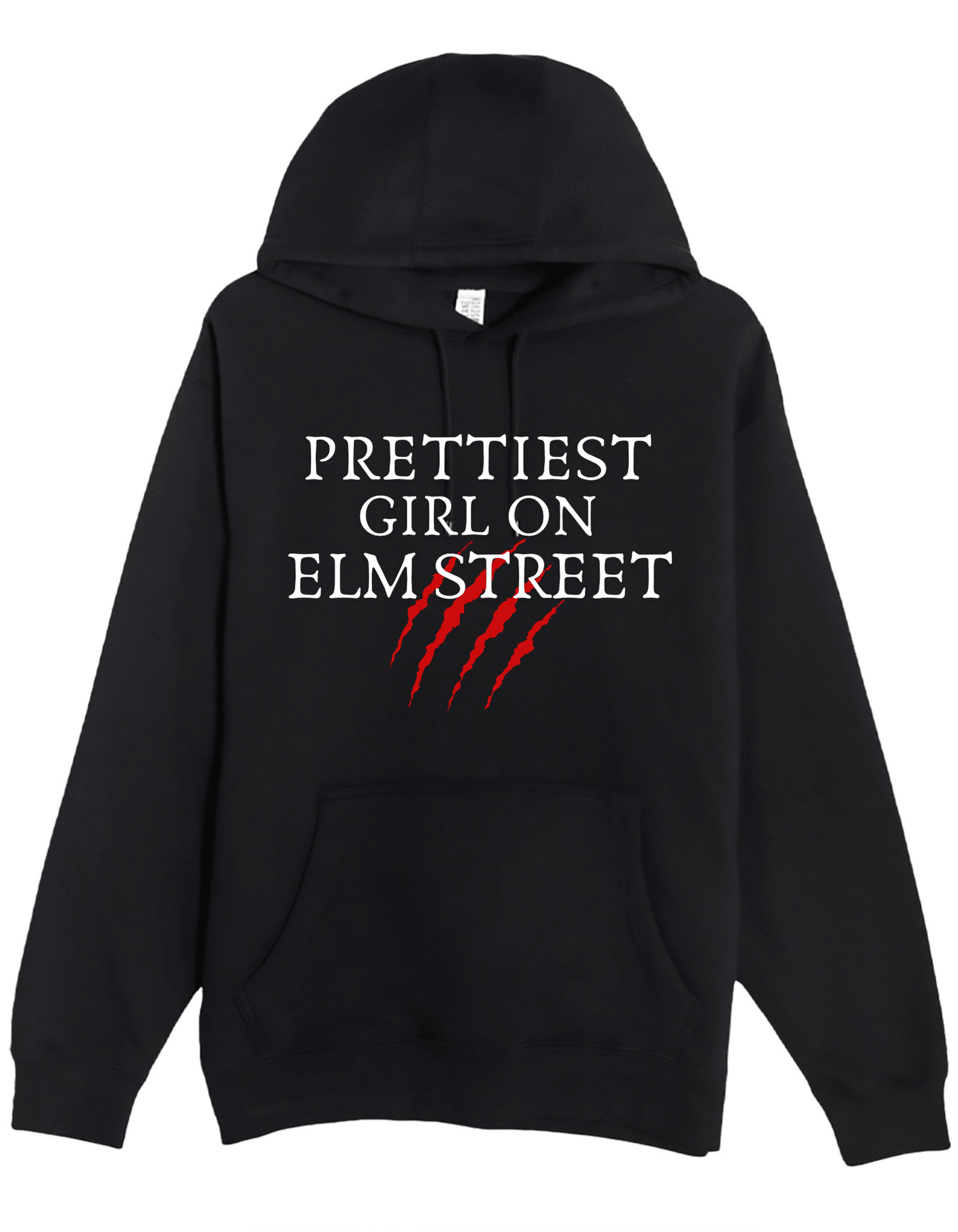 New Prettiest Girl on Elm Street Halloween Custom Black Hoodie Sweatshirt Pullover Clothing - Gothic & Alternative Gift - Haunted