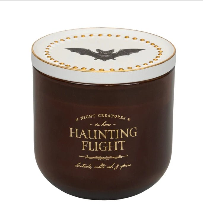 Night Creatures Haunting Flight Bat Halloween Candle Ceramic Candles - Gothic & Alternative Gift - Haunted