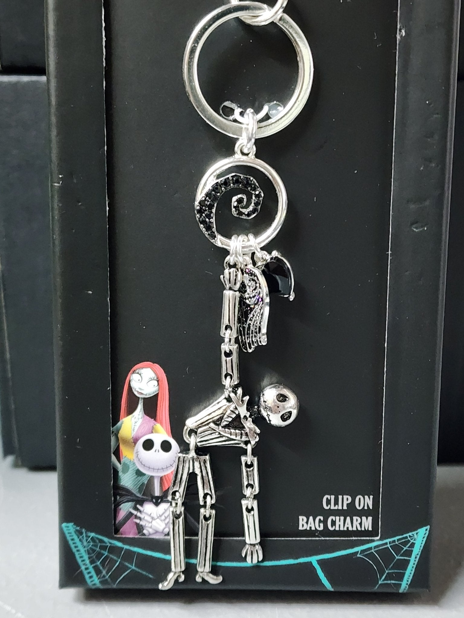 Nightmare Before Christmas Jack and Sally Purse Charm Chain Key Chain Costumes - Gothic & Alternative Gift - Haunted