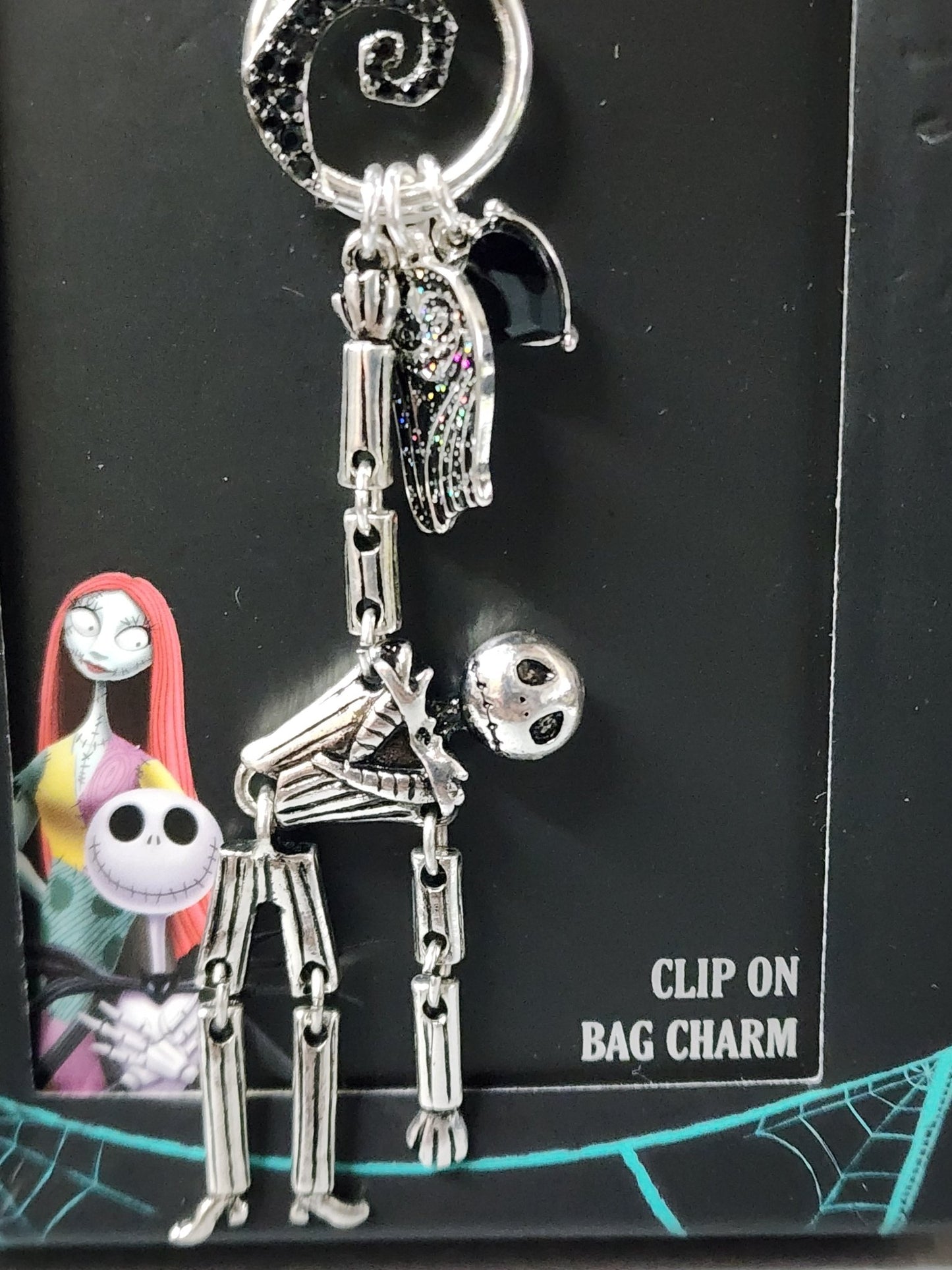 Nightmare Before Christmas Jack and Sally Purse Charm Chain Key Chain Costumes - Gothic & Alternative Gift - Haunted