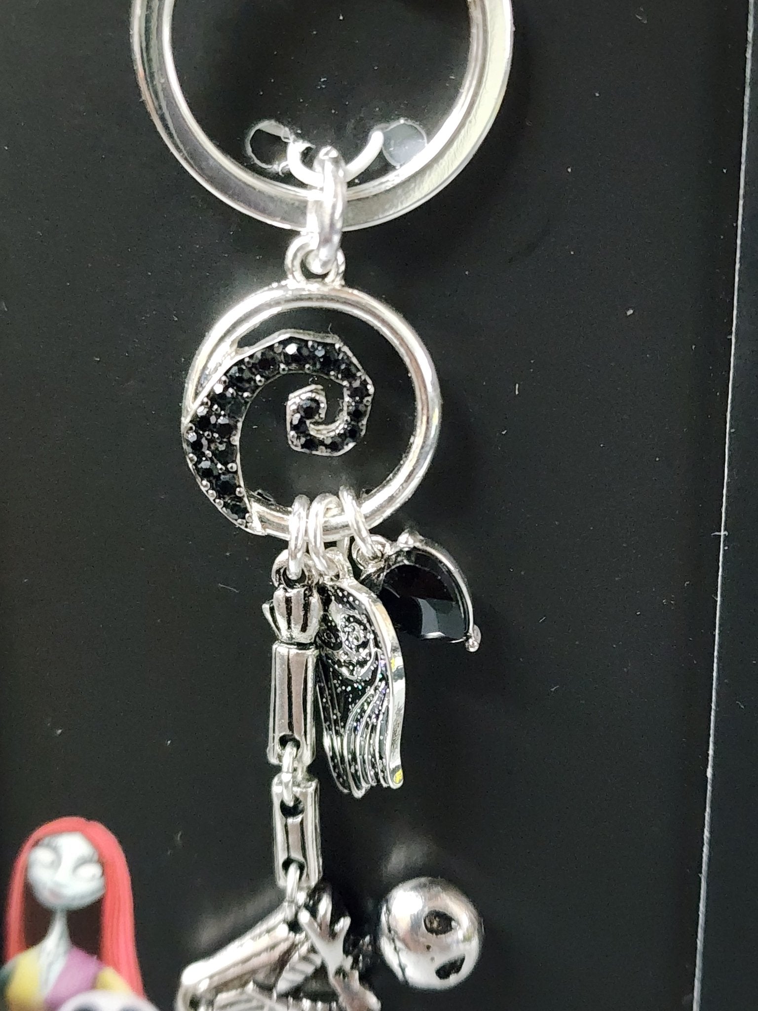 Nightmare Before Christmas Jack and Sally Purse Charm Chain Key Chain Costumes - Gothic & Alternative Gift - Haunted