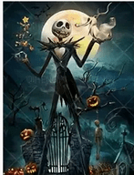 Nightmare Before Christmas Jack Skellington and Zero Diamond Art Kit Diamond Art - Gothic & Alternative Gift - Haunted