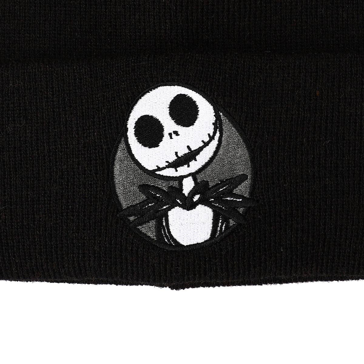 Nightmare Before Christmas Jack Skellington Black Knit Beanie Accessories - Gothic & Alternative Gift - Haunted