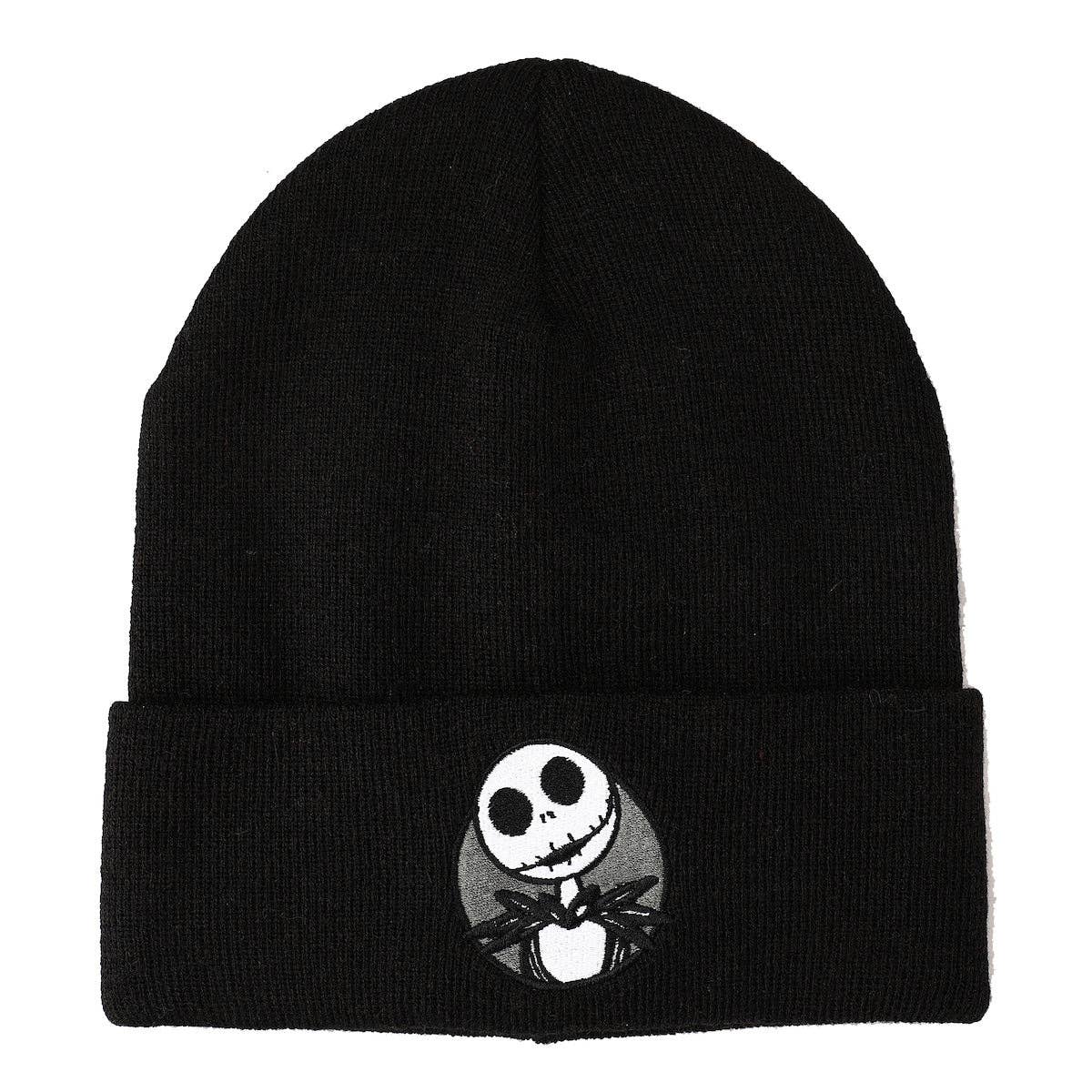 Nightmare Before Christmas Jack Skellington Black Knit Beanie Accessories - Gothic & Alternative Gift - Haunted