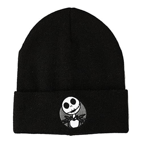 Nightmare Before Christmas Jack Skellington Black Knit Beanie Accessories - Gothic & Alternative Gift - Haunted
