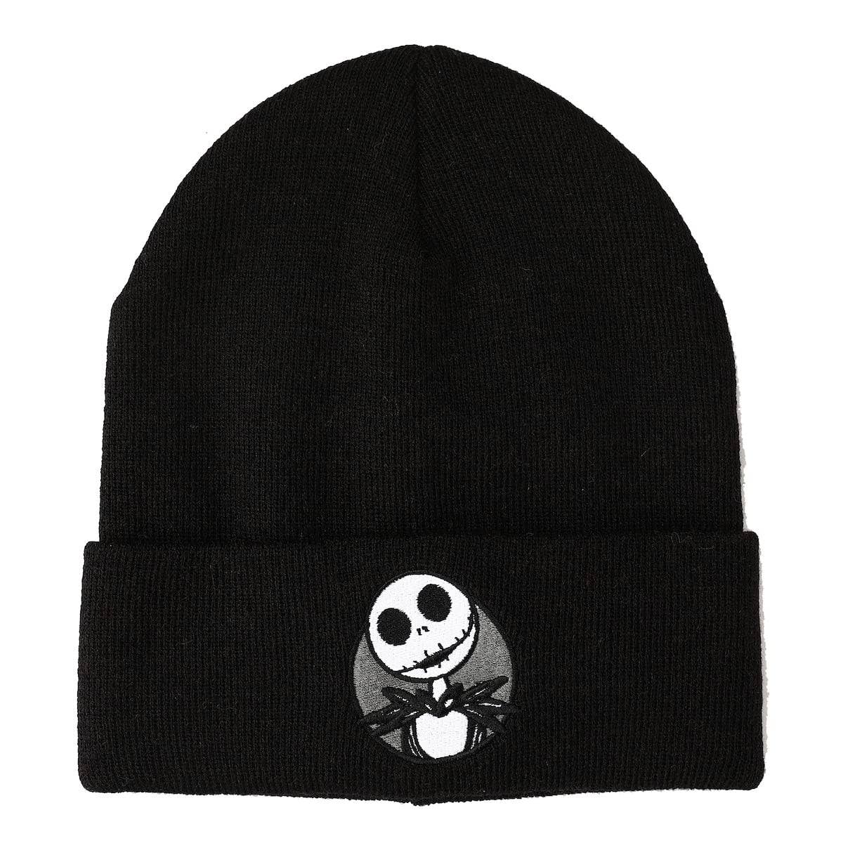 Nightmare Before Christmas Jack Skellington Black Knit Beanie Accessories - Gothic & Alternative Gift - Haunted