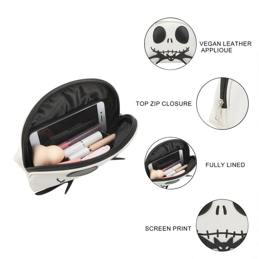 Nightmare Before Christmas Jack Skellington White Cosmetic Bag Accessories - Gothic & Alternative Gift - Haunted