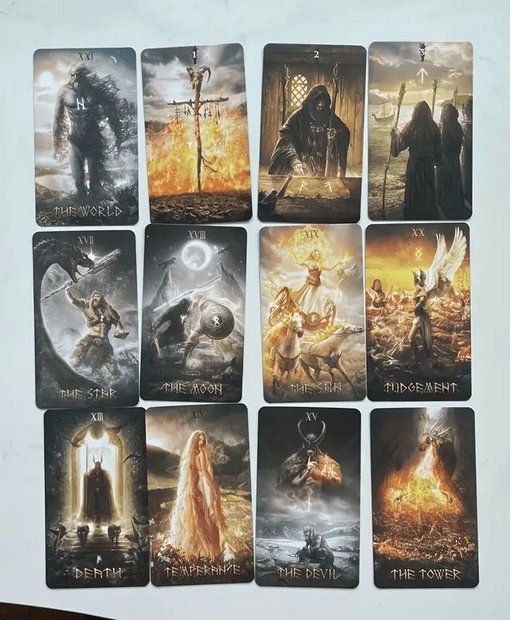 Nordic Secrets Runic Tarot Card Deck Witch Supplies - Gothic & Alternative Gift - Haunted