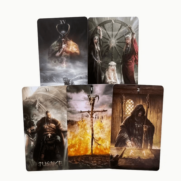 Nordic Secrets Runic Tarot Card Deck Witch Supplies - Gothic & Alternative Gift - Haunted