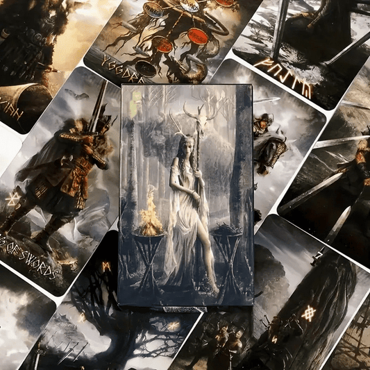 Nordic Secrets Runic Tarot Card Deck Witch Supplies - Gothic & Alternative Gift - Haunted