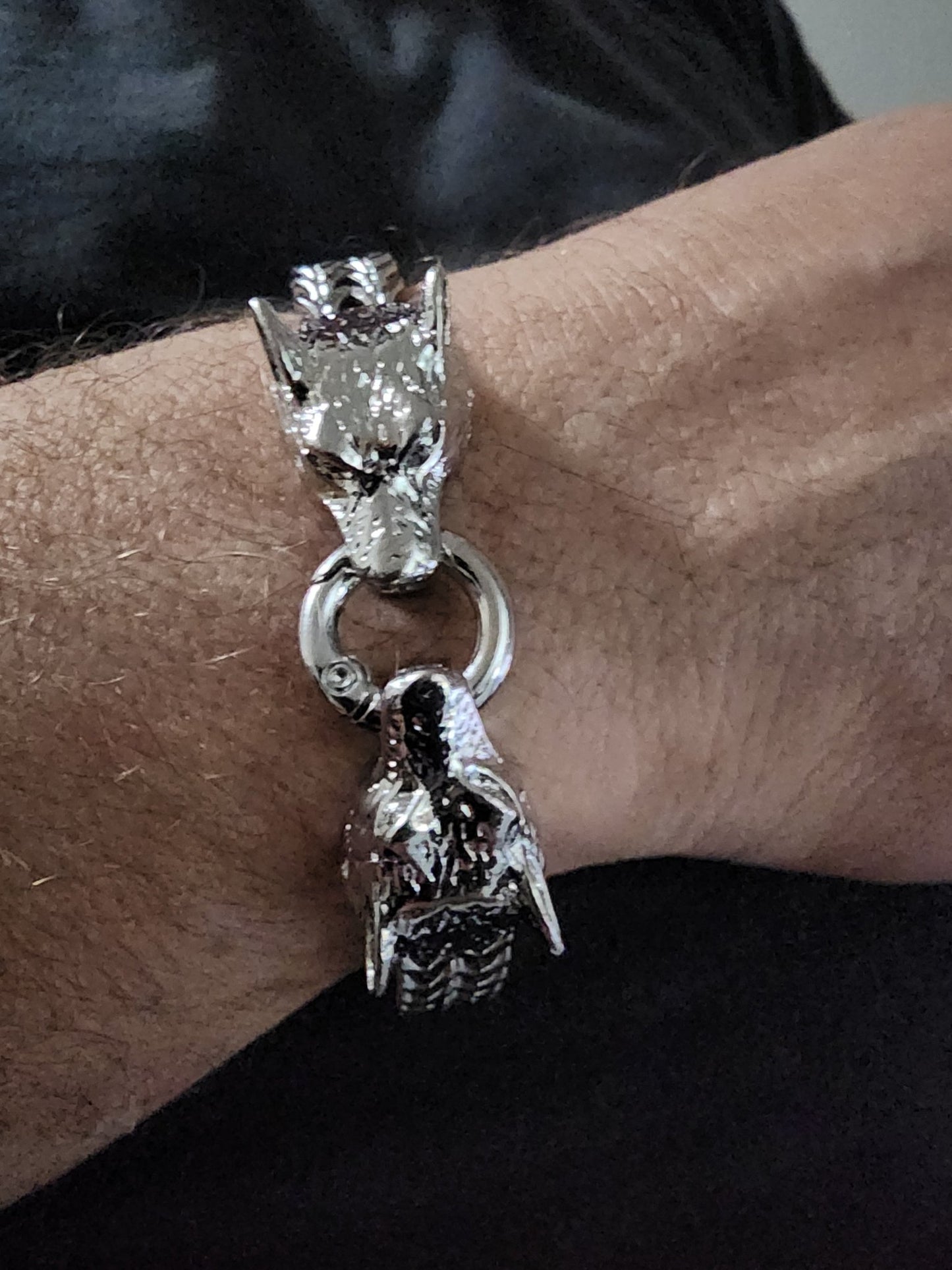 Nordic Wolf Viking Heavy Bracelet Jewelry - Gothic & Alternative Gift - Haunted