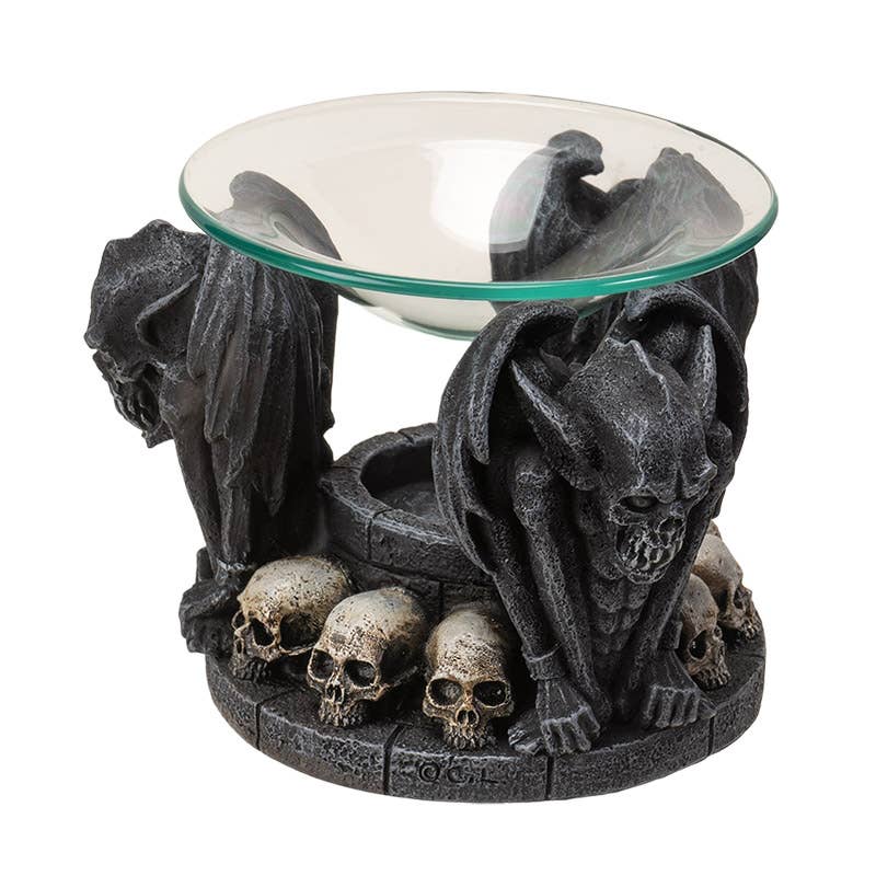 Nosferatu Essential Oil burner Tea Light Candle Holder With Skulls Candle Holder - Gothic & Alternative Gift - Haunted
