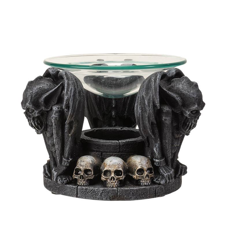 Nosferatu Essential Oil burner Tea Light Candle Holder With Skulls Candle Holder - Gothic & Alternative Gift - Haunted