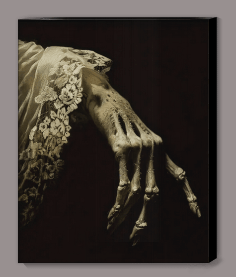 Nosferatu Veiled Hand Canvas Print Goth Wall Art Wall Hanging - Gothic & Alternative Gift - Haunted