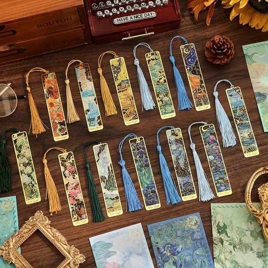 Oil Painting Metal Bookmarks with tassel Bookmarks - Gothic & Alternative Gift - Haunted
