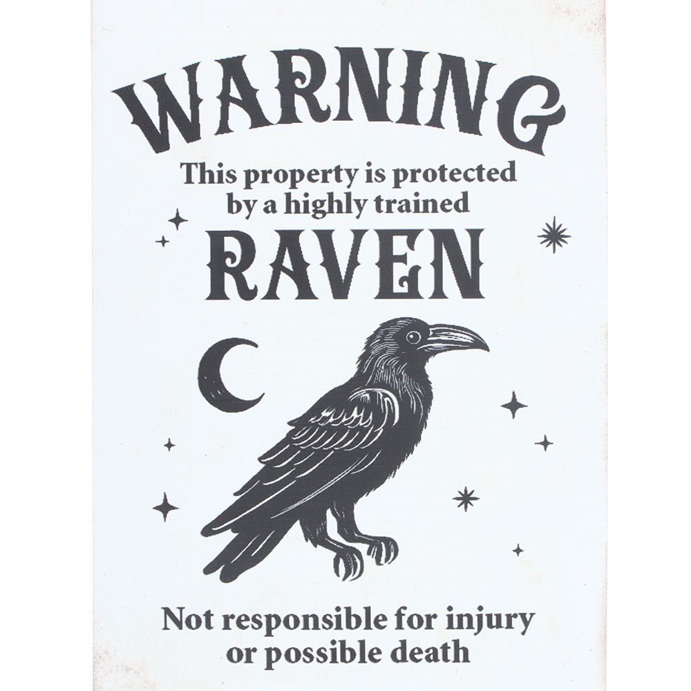 Old Raven Apothecary Mirrored Wall Art Wall Hanging - Gothic & Alternative Gift - Haunted