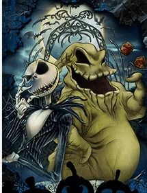 Oogie Boogie and Jack Skellington, Nightmare Diamond Art Kit Diamond Art - Gothic & Alternative Gift - Haunted