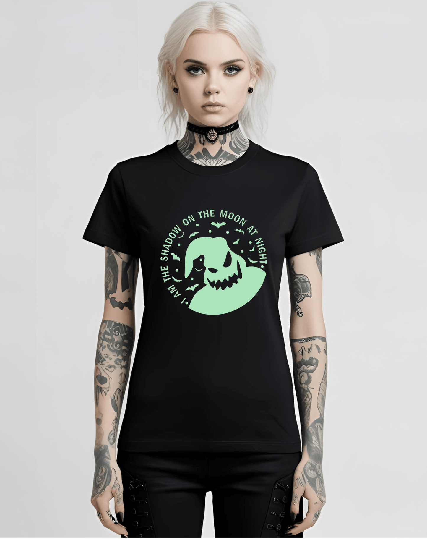Oogie Boogie Glow in the Dark Graphic Unisex T-Shirt Cotton Clothing - Gothic & Alternative Gift - Haunted