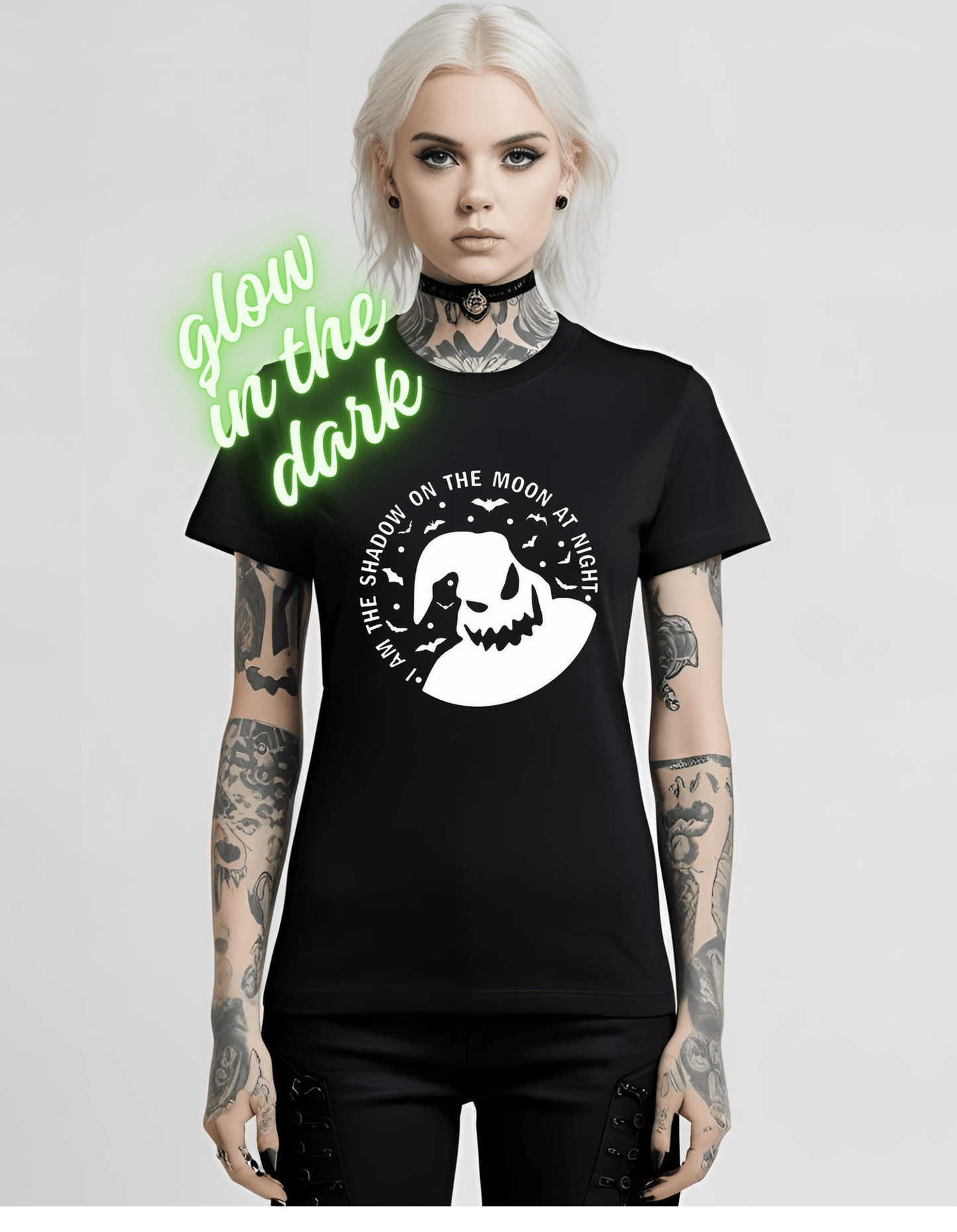Oogie Boogie Glow in the Dark Graphic Unisex T-Shirt Cotton Clothing - Gothic & Alternative Gift - Haunted
