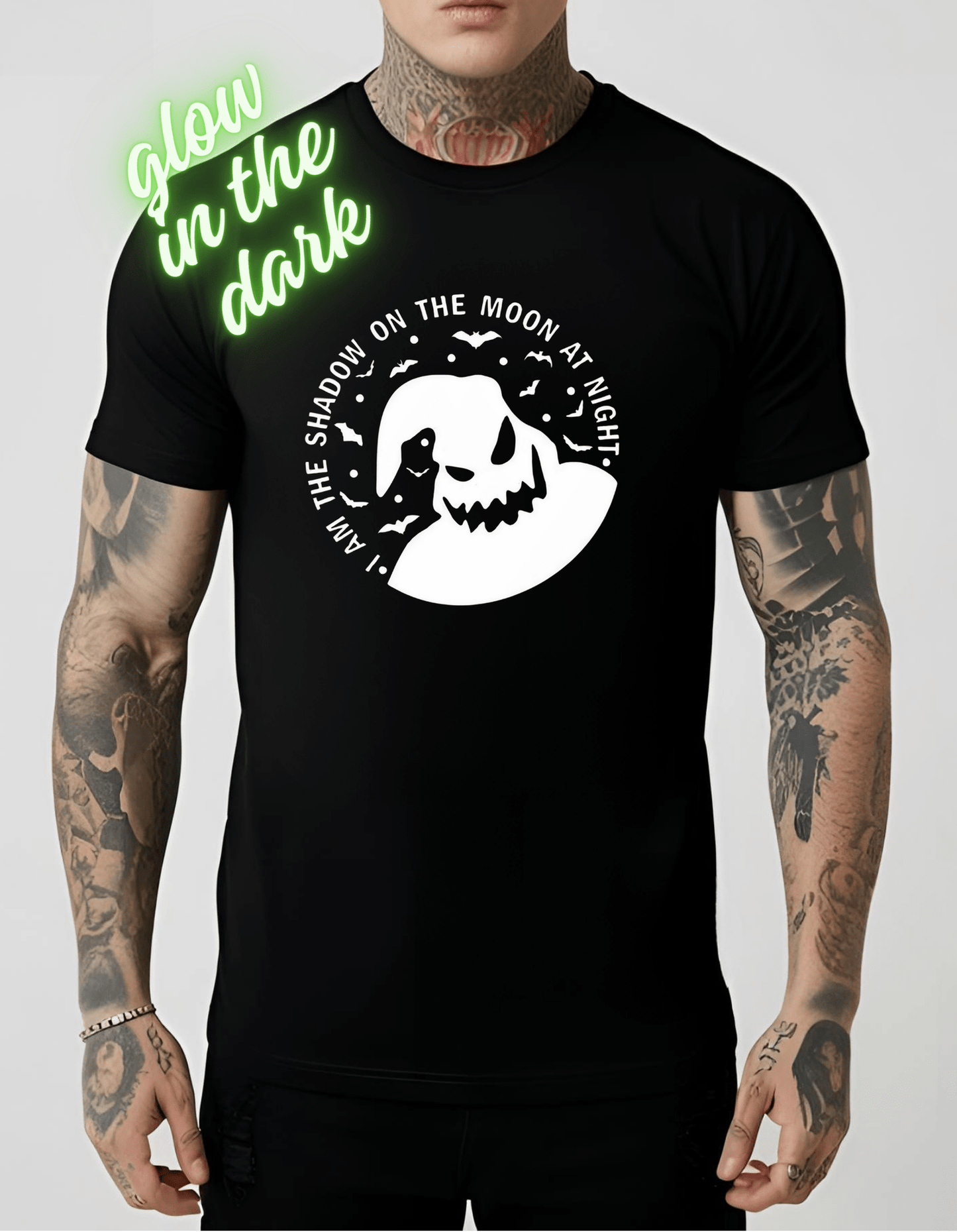 Oogie Boogie Glow in the Dark Graphic Unisex T-Shirt Cotton Clothing - Gothic & Alternative Gift - Haunted