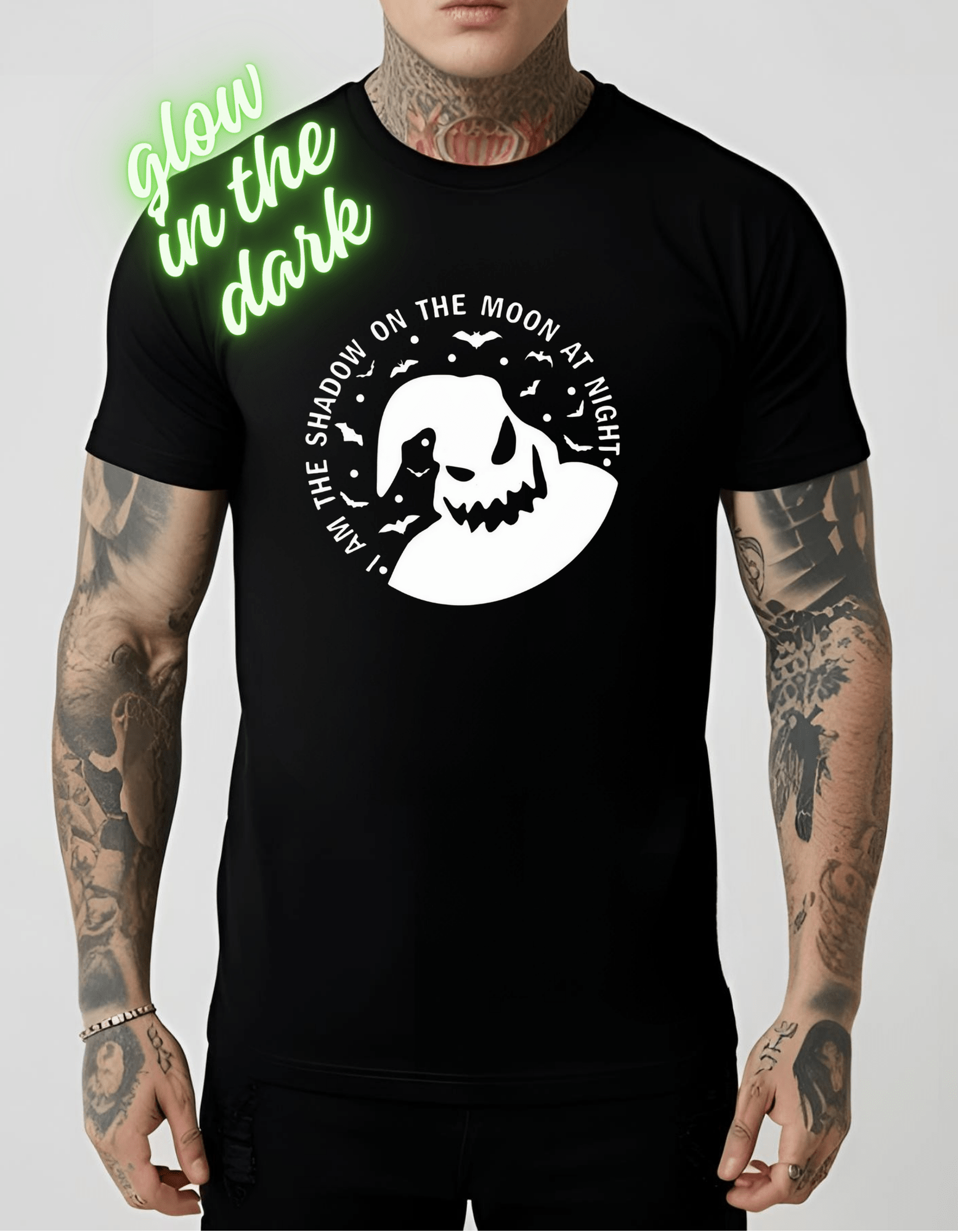 Oogie Boogie Glow in the Dark Graphic Unisex T-Shirt Cotton Clothing - Gothic & Alternative Gift - Haunted