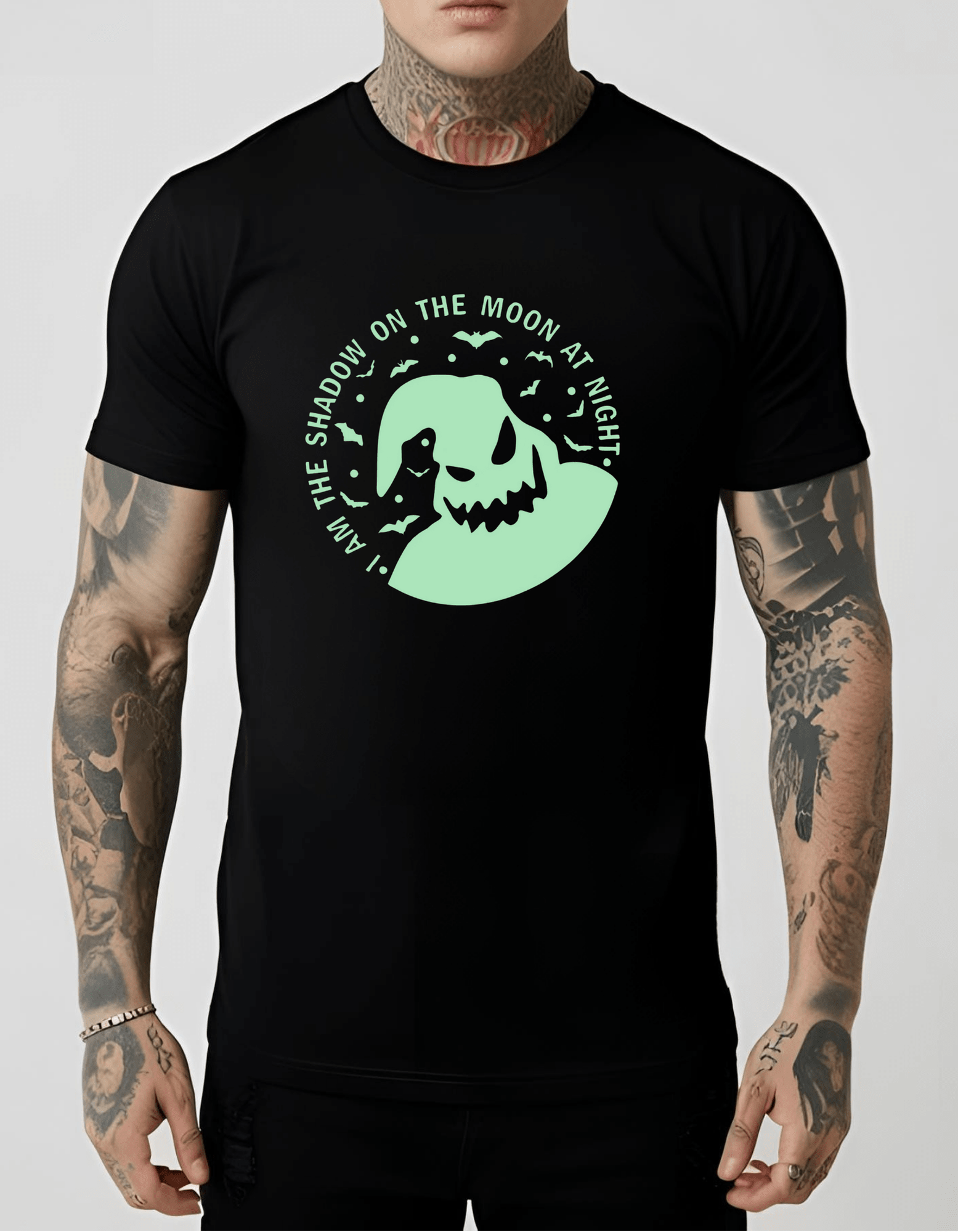 Oogie Boogie Glow in the Dark Graphic Unisex T-Shirt Cotton Clothing - Gothic & Alternative Gift - Haunted