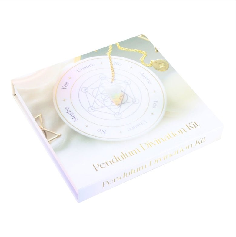 Opalite Pendulum Divination Kit Yes No Maybe Metaphysical - Gothic & Alternative Gift - Haunted