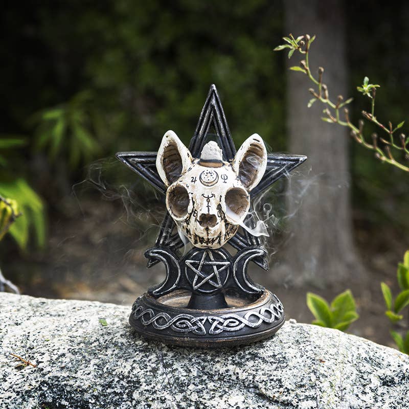 Ouija Cat Backflow Incense Burner Incense - Gothic & Alternative Gift - Haunted