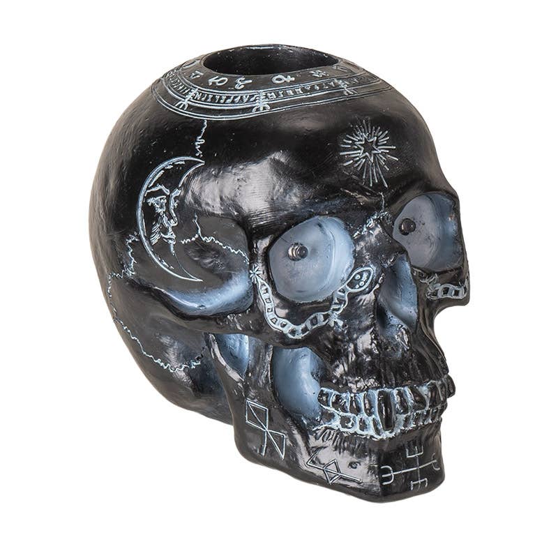 Ouija Skull Candleholder W/LED Eyes Candle Holder - Gothic & Alternative Gift - Haunted
