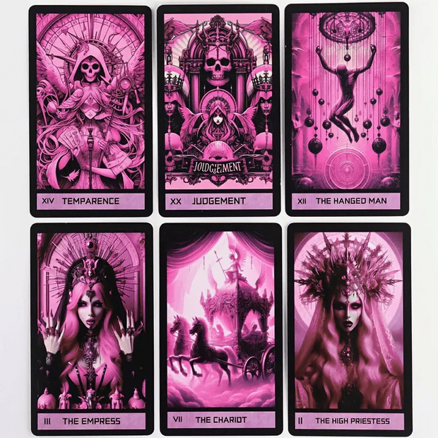 Pink Gothic Tarot Cards Witch Supplies - Gothic & Alternative Gift - Haunted