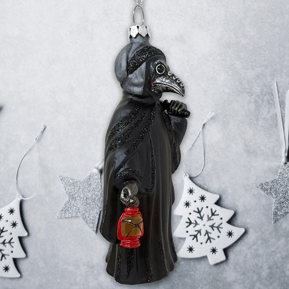 Plague Doctor Glass Christmas Ornament Gothmas, Christmas, Creepmas, Holiday Ornaments - Gothic & Alternative Gift - Haunted