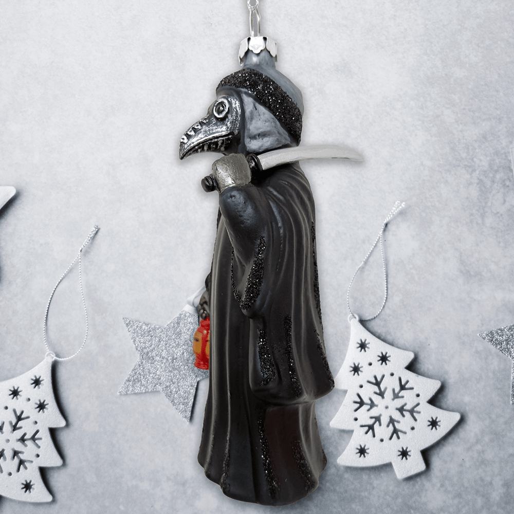 Plague Doctor Glass Christmas Ornament Gothmas, Christmas, Creepmas, Holiday Ornaments - Gothic & Alternative Gift - Haunted