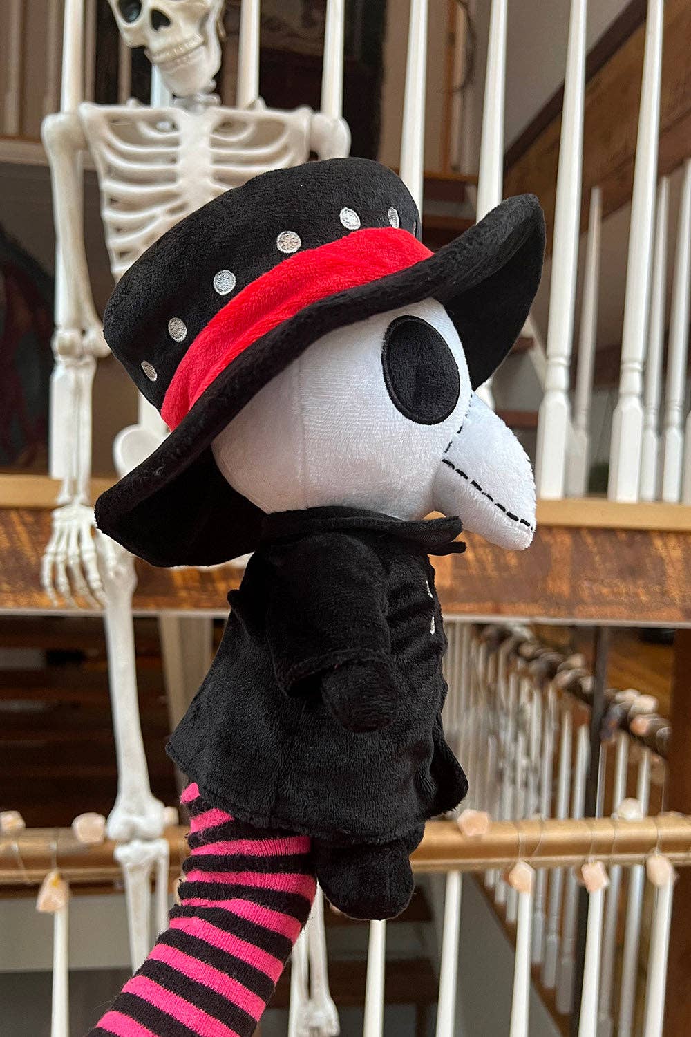 Plague Doctor Plush Toy Embroidered Stuffed Animals - Gothic & Alternative Gift - Haunted