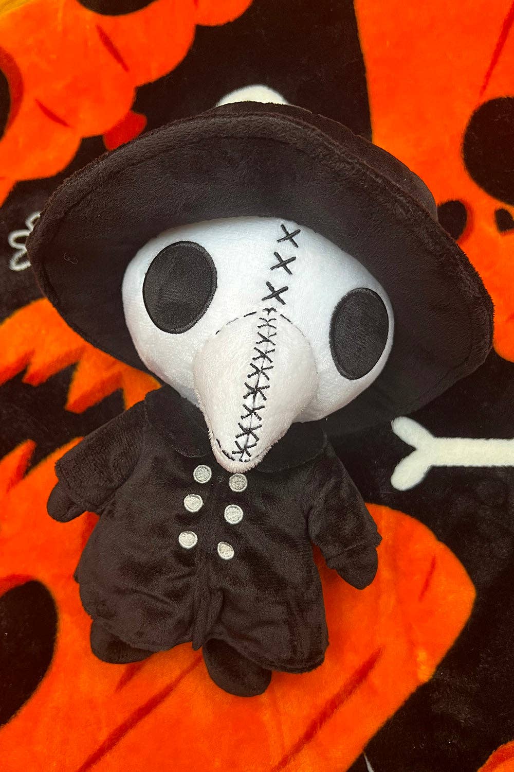 Plague Doctor Plush Toy Embroidered Stuffed Animals - Gothic & Alternative Gift - Haunted