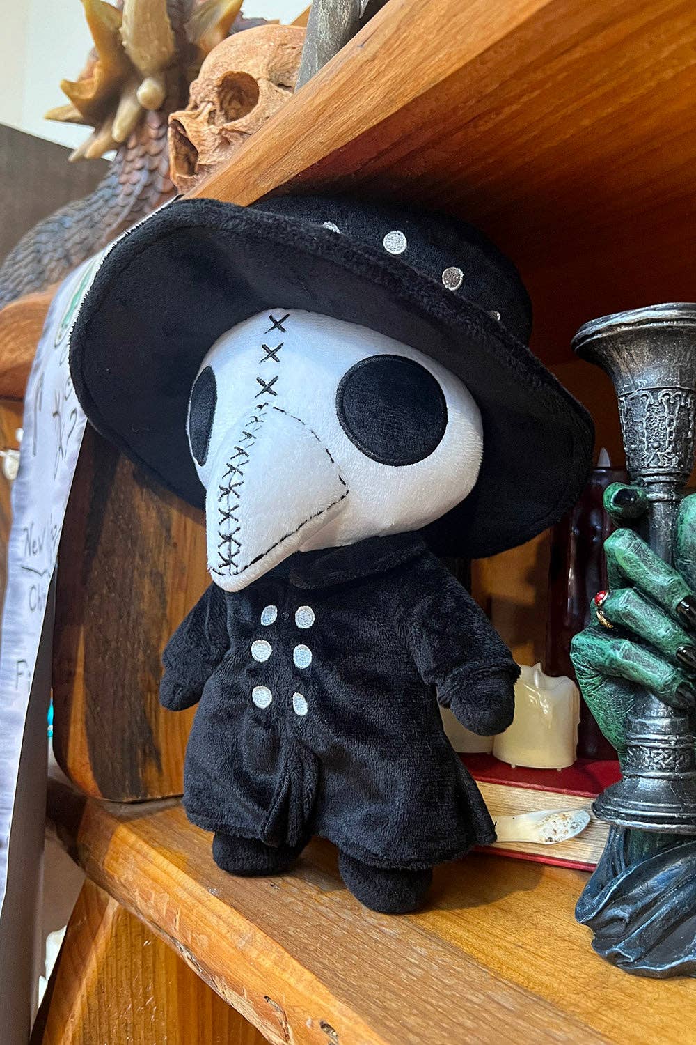 Plague Doctor Plush Toy Embroidered Stuffed Animals - Gothic & Alternative Gift - Haunted