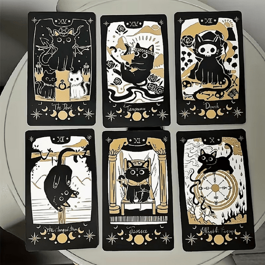 Playful Cat Adorable Tarot Card Deck Kitty Witch Celestial Witch Supplies - Gothic & Alternative Gift - Haunted