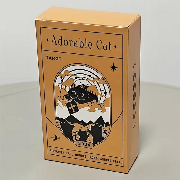 Playful Cat Adorable Tarot Card Deck Kitty Witch Celestial Witch Supplies - Gothic & Alternative Gift - Haunted