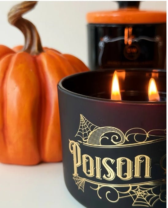 Poison Apple Skull Dark Gothic Glass Candle Candles - Gothic & Alternative Gift - Haunted