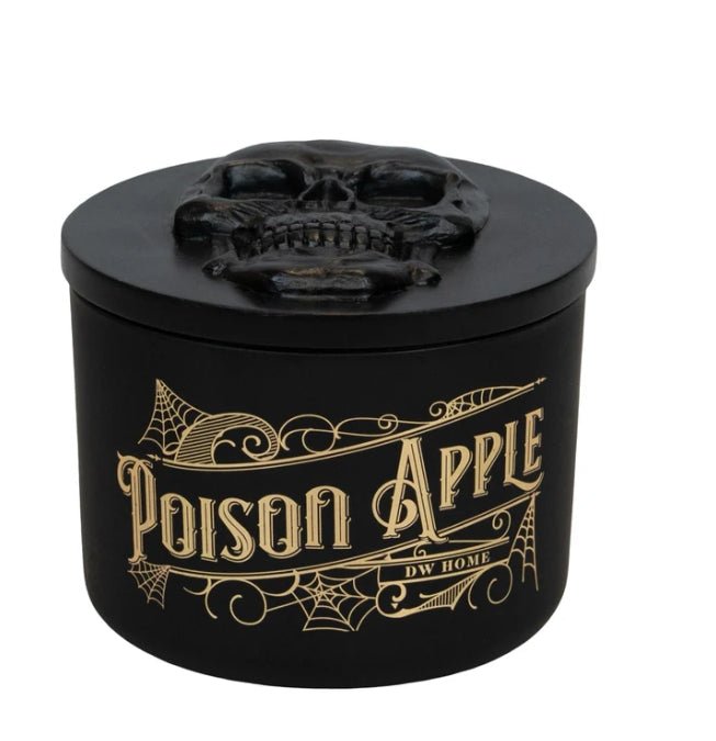 Poison Apple Skull Dark Gothic Glass Candle Candles - Gothic & Alternative Gift - Haunted