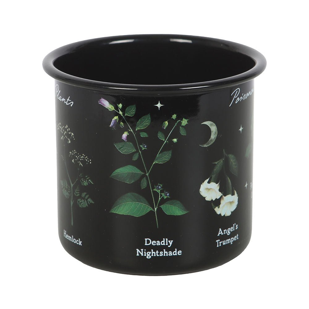 Poisonous Plants Enamel Mug Deadly Nightshade drinkware - Gothic & Alternative Gift - Haunted