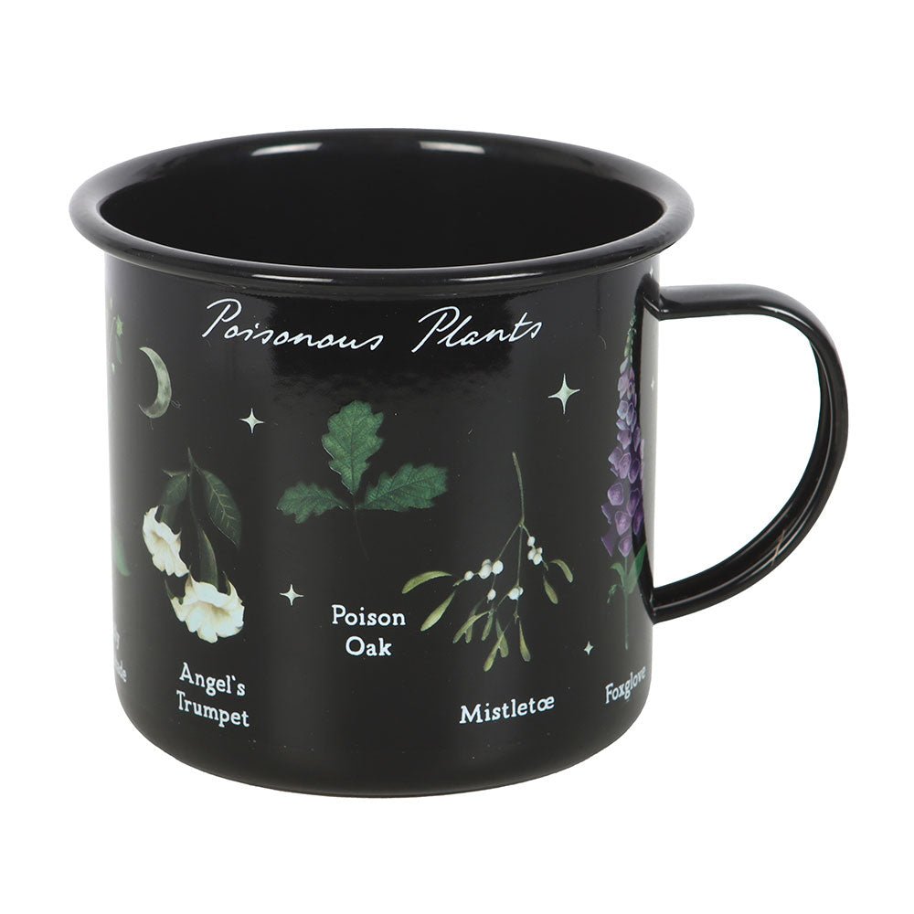 Poisonous Plants Enamel Mug Deadly Nightshade drinkware - Gothic & Alternative Gift - Haunted