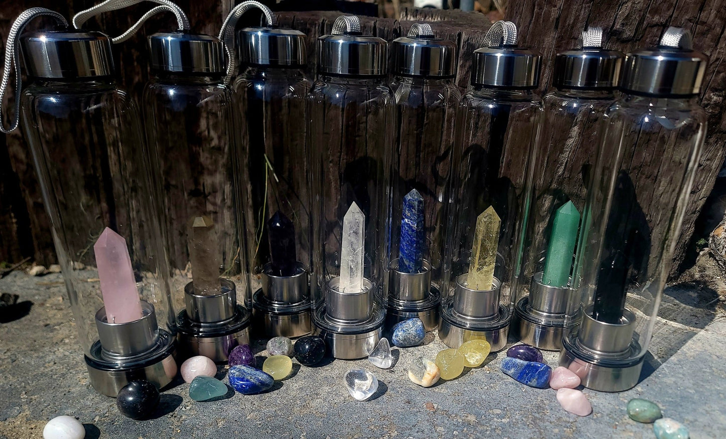 Premium Crystal Infusion Water Bottle Crystals - Gothic & Alternative Gift - Haunted