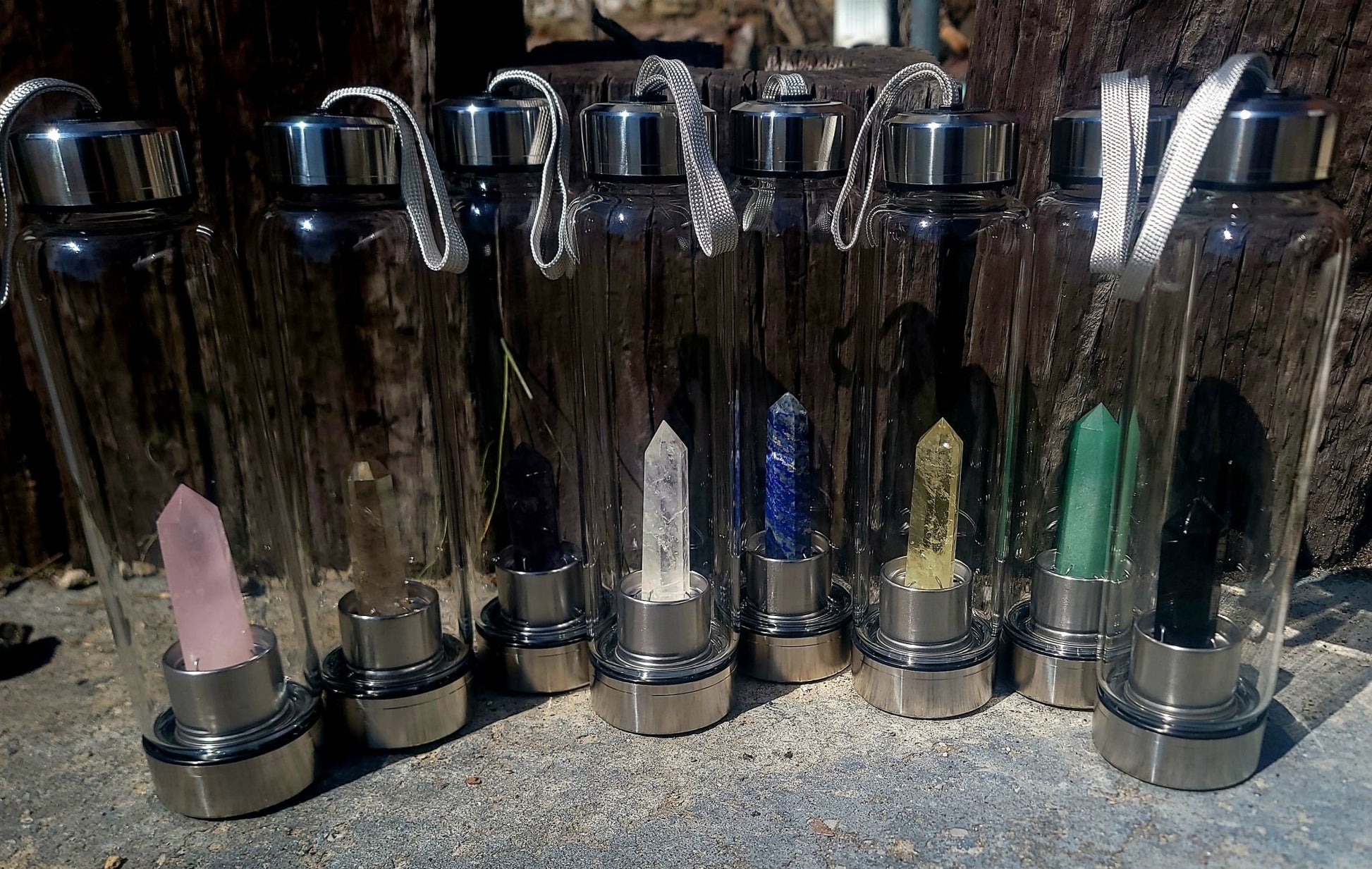 Premium Crystal Infusion Water Bottle Crystals - Gothic & Alternative Gift - Haunted